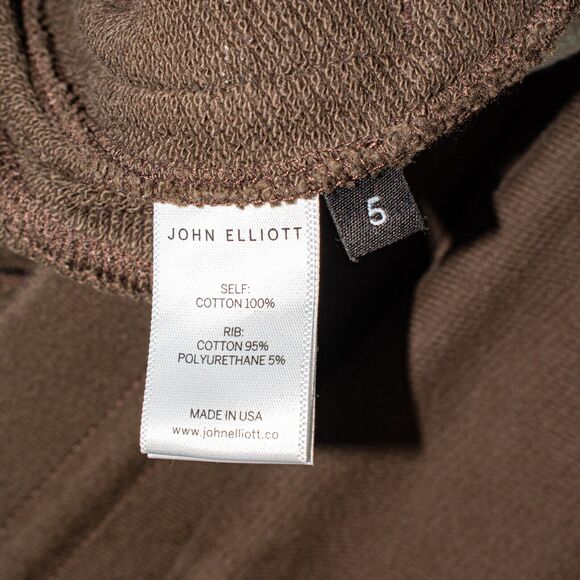 JOHN ELLIOTT Escobar Sweatpants terry Cotton Brown  Made in USA size 5 - Picture 4 of 9